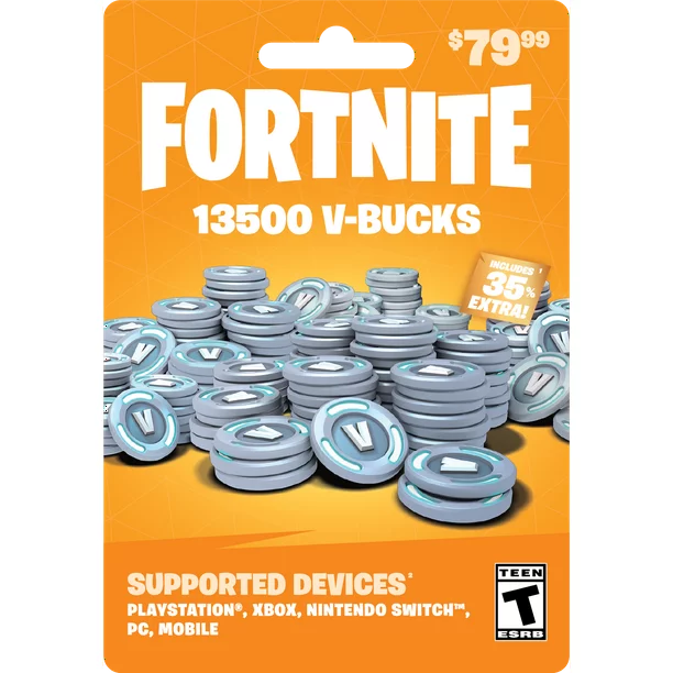 FORTNITE 13,500 VBUCKS GIFT CARD DIGITAL CODE